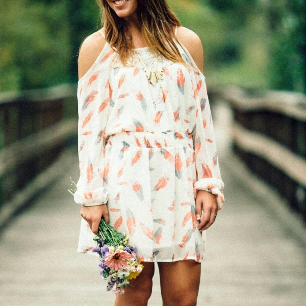 Off shoulder flowy summer dress